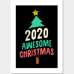 2020 awesome christmas lettering Posters and Art